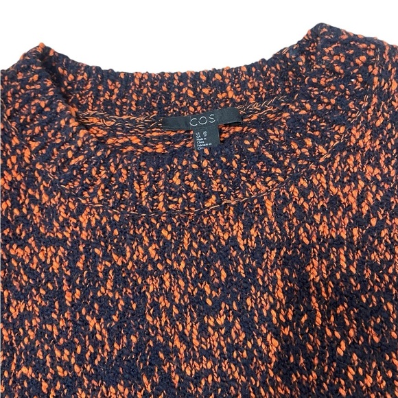 Women’s COS Speckled Cotton Wool Jumper XS Knit Pullover Crew - Picture 2 of 8